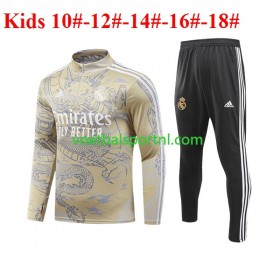 Real Madrid Dragon Kind Geel Trainings Sweatshirt Pak 2023-24